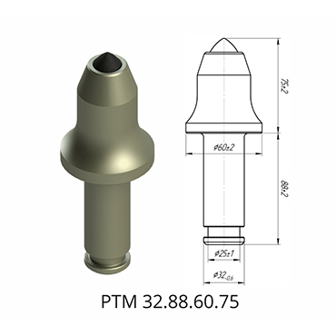 掘進機截齒PTM 32.88.60.75